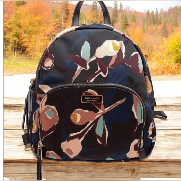 kate spade Handbags - NWT Kate Spade Dawn Paper Rose Nylon Backpack 😍🌸